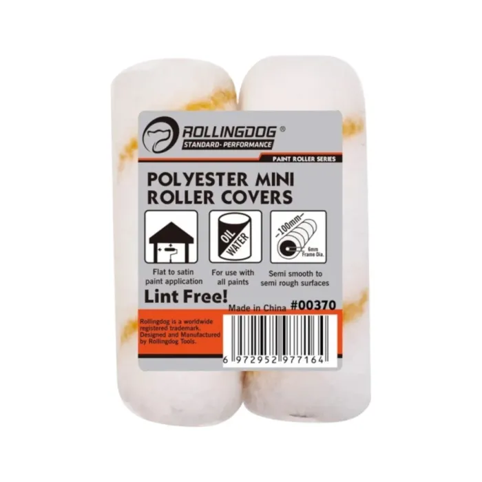 Валики із поліестеру "Rollingdog Polyester" 100 мм, ворс 12 мм (2шт), (Ролінгдог)