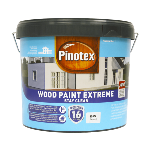 Фарба для дерева самоочисна, біла "Pinotex Wood Paint Extreme" [Пінотекс Вуд Пеінт Екстрім]