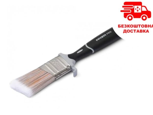 Пензель "Anza Super Soft Angle Cut Brush Ergo" 35мм, зі скошеною щетиною