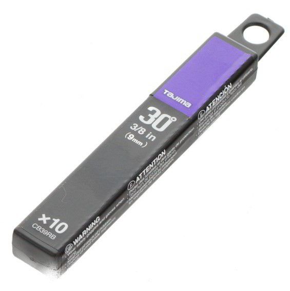 Леза сегментні Premium 9мм, кут нахилу 30° "TAJIMA Acute Angle Razar Black Blades" (10 шт)