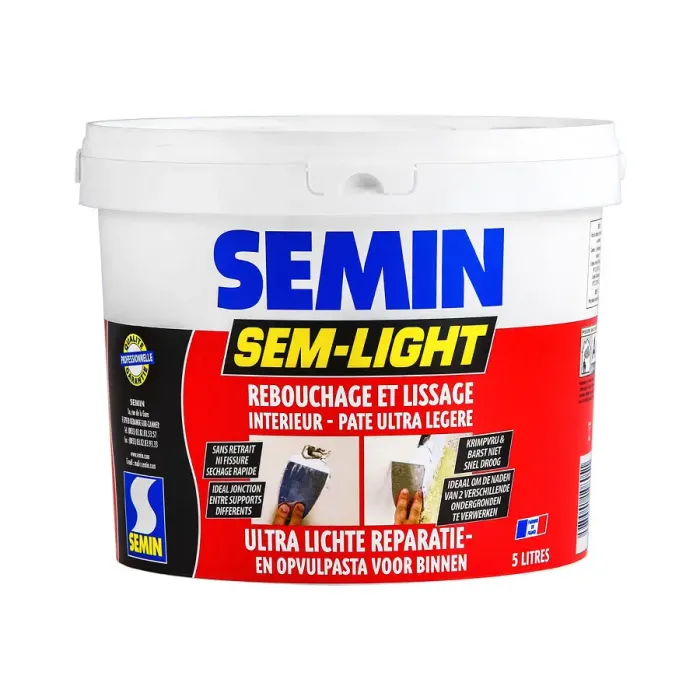 Шпаклівка легка полімерна "SEMIN SEM LIGHT" для закладення тріщин [Семін Сем-Лайт]