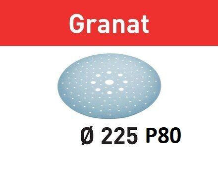 Шліфувальні круги Festool Granat, 225мм, упаковка 25шт P80 (Гранат Фестул)