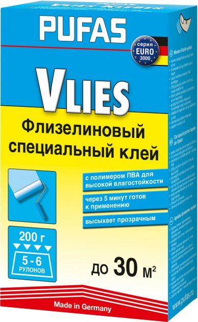 Клей для обоев Pufas euro 3000 флизелиновый (Пуфас Евро)