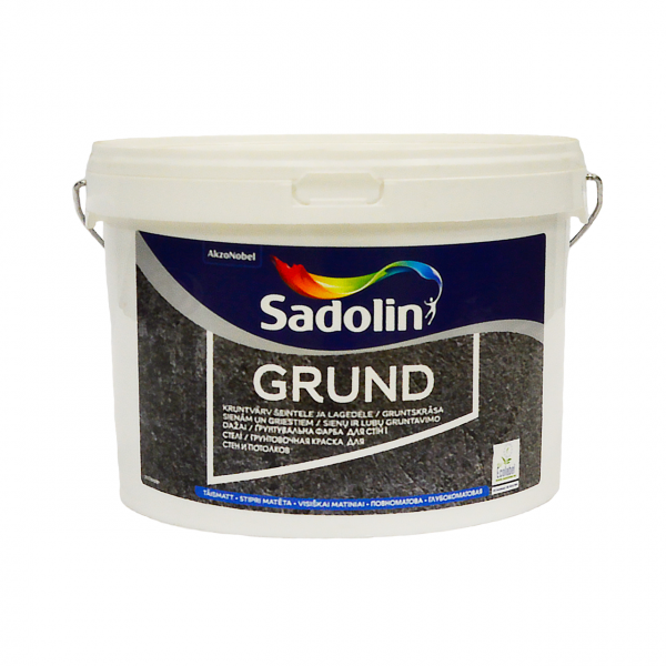 Ґрунтувальна фарба на водній основі "Sadolin Grund" для стін та стелі, біла [Садолін Грунт]