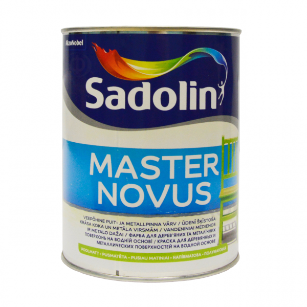 Алкідна фарба біла  "Sadolin Master Novus 15" для дерева та металу [Садолін Мастер Новус 15]