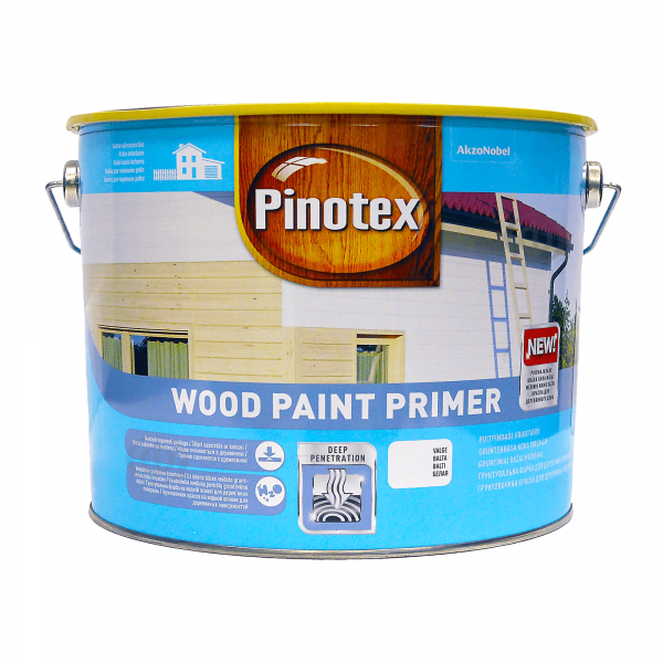 Фарба для дерева Pinotex Wood Paint Primer ґрунтувальна, біла (Вуд Пейнт Праймер)