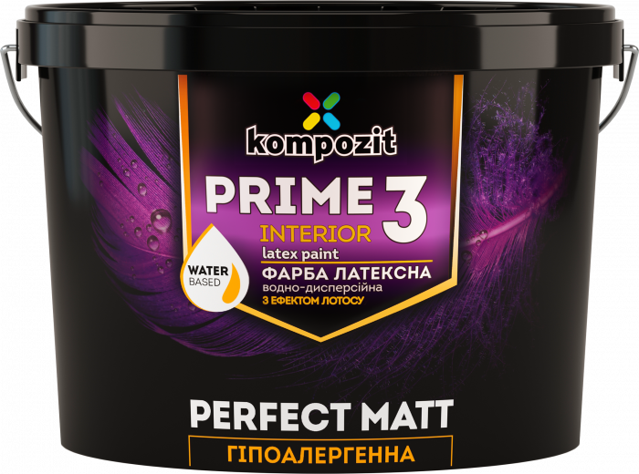 Інтер'єрна фарба (біла) "Kompozit Prime 3" [Композит Прайм 3]
