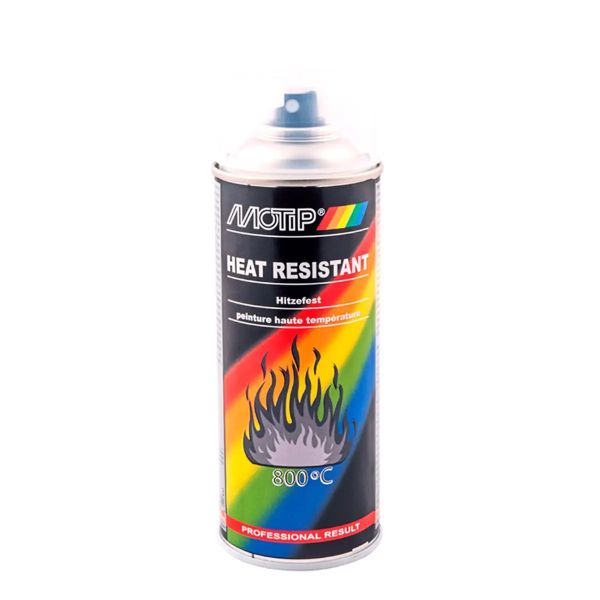Лак высокотемпературный до 800 °С "Motip" Heat Resistant Clear Coat (400мл) ["Мотип" Хит Резистант Клиар Коат].