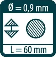 Запасні графітові жала твердість H + дві гумки [7050/SB]