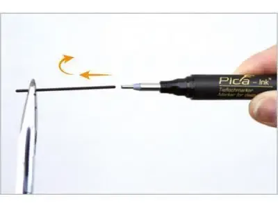 Маркер з довгим носиком синій, Pica-Ink Deep Hole Marker (Піка) [150/41]