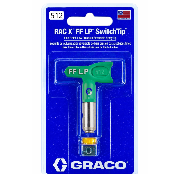 Сопло "Graco 512, RAC X FF LP SwitchTip", для фарборозпилювача низького тиску [Грако СвічТип 512]