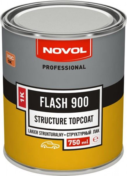 Структурний однокомпонентний автомобільний лак "1K Novol Flash 900" (0.75л) [Новол Флеш 900]