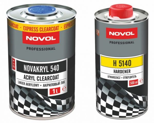 Автомобільний акриловий лак "Novakryl 540" + затверджувач "Н5140" (1л+0.5л) [Новол Новакрил 540]