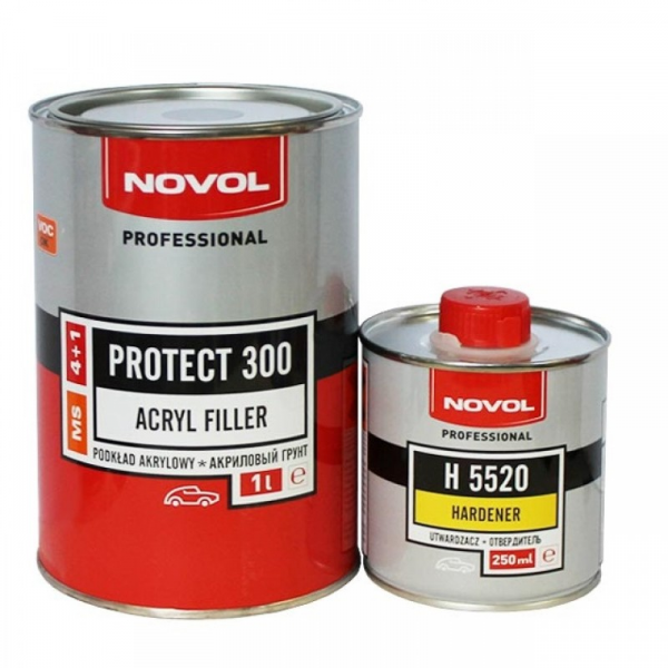 Акриловий ґрунт "Novol Protect 300 MS " + затверджувач Н5220 (1л+0.25л) [Новол Протект 300]