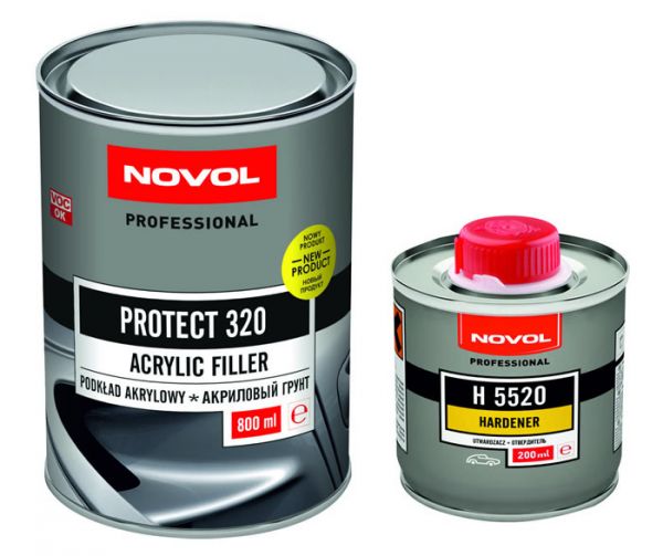 Акриловий ґрунт "Novol Protect 320" + затверджувач Н5220 (0.8л+0.2л) [Новол Протект 320]