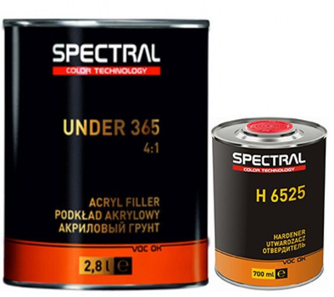 Акриловый грунт для авто "4:1 Spectral Under 365" + отвердитель "Н6525" (2.8л+0.7л) [Спектрал Андер 365]