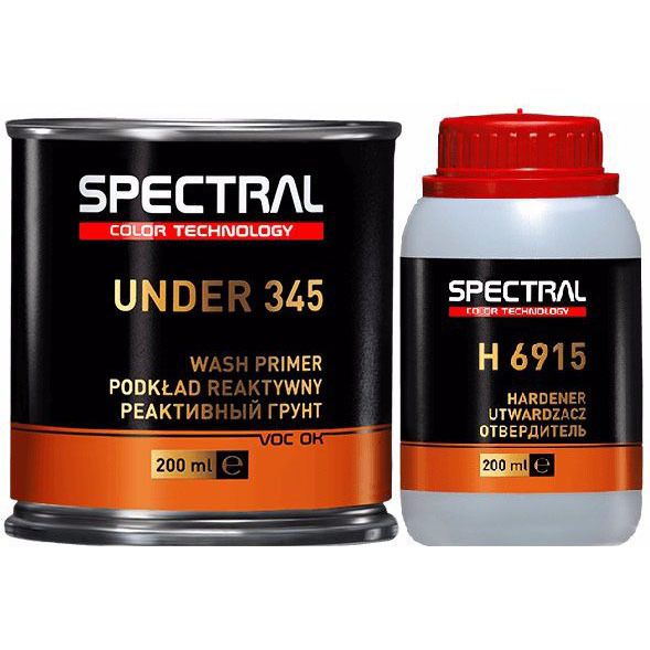 Реактивный грунт для авто "Spectral Under 345" + отвердитель "H6915" (0,2л+0,2л) [Вош Праймер Спектрал Андер 345]