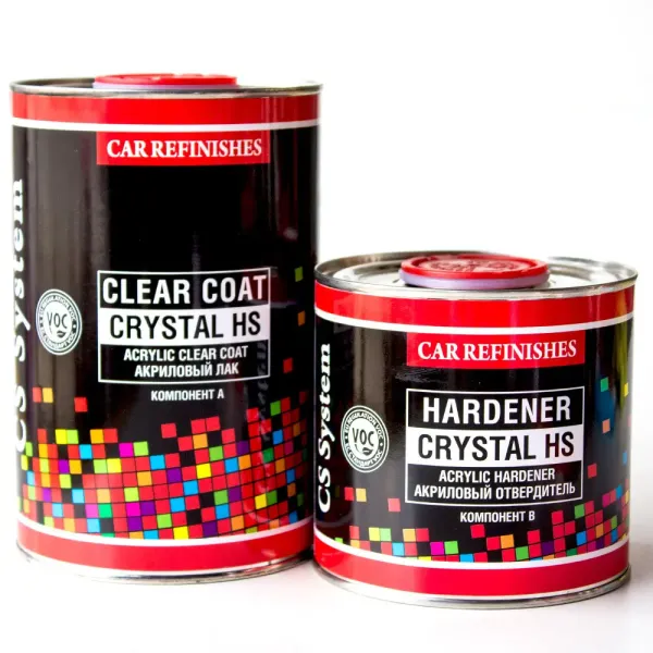 Автолак НS Crystal 1л + Затверджувач НS Crystal 0,5л ( 1л + 0,5л ) CS System [ЦС Систем ХС Крістал]