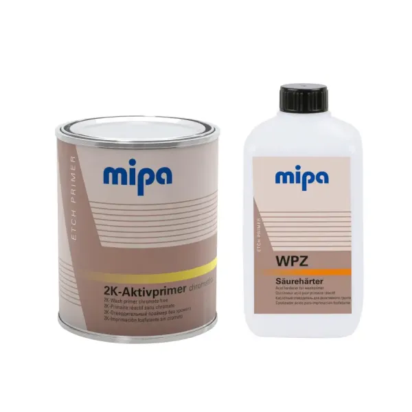 Кислотний ґрунт "Mipa 2K Washprimer / Activrimer + WPZ (1л+0,5л) [Мипа 2К ХС Вош Праймер (ВП) Активпраймер]