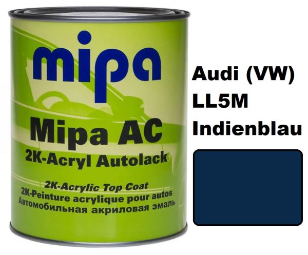Автоемаль акрилова "Mipa Volkswagen/Audi (VW) LL5M Indienblau" 1л [Міпа Фольксваген/Ауді ЛЛ5М Индіенблау]