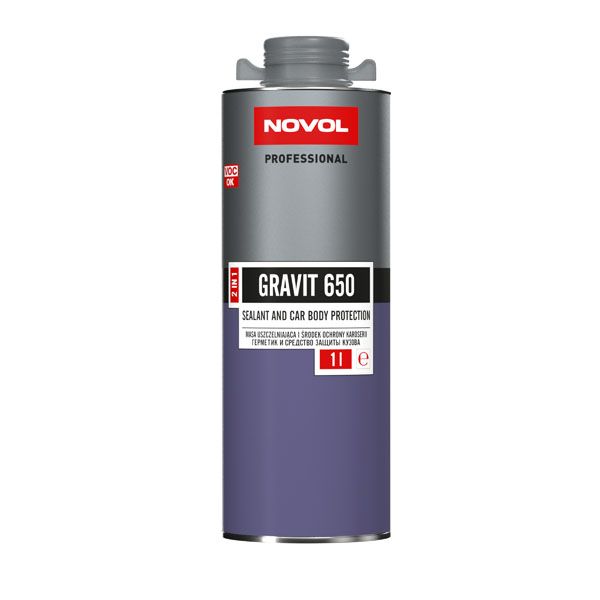 Герметик та засіб для захисту кузова 2в1 "Novol GRAVIT 650" 1л [Новол Гравіт 650]