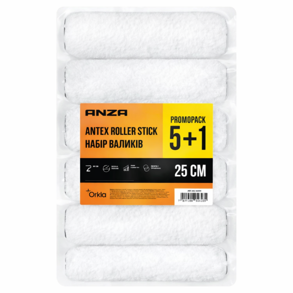 Набір валиків 5+1 "Antex roller stick Anza" (25cм) [Антекс Анза]