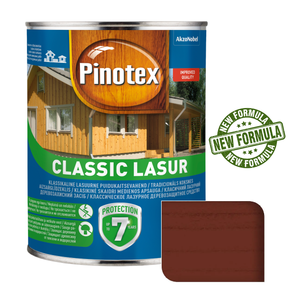 Деревозахисний засіб, Червоне дерево, "Pinotex Classic Lasur" NEW [Пінотекс Класік Лазур]