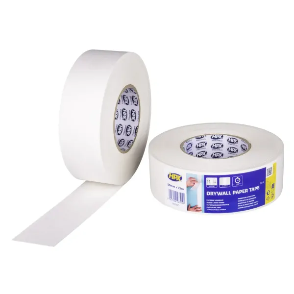 Паперова стрічка для швів гіпсокартону 50мм х 75м - HPX Drywall Paper Tape