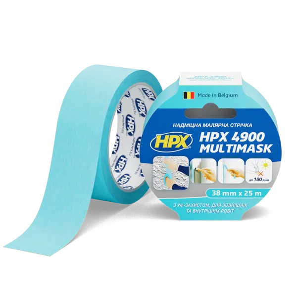 Стрічка малярська "HPX 4900 Multimask" надміцна 120°С (25м)
