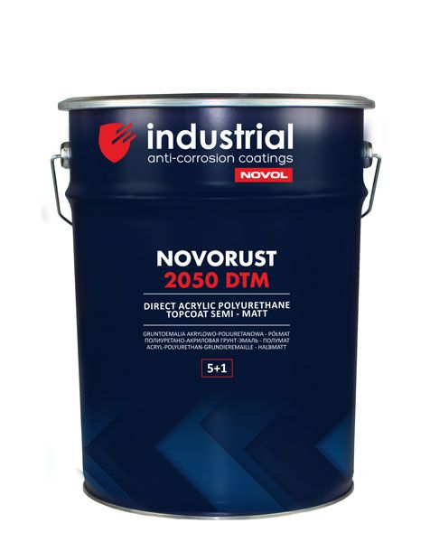 NOVORUST 2050 Двокомпонентна поліуретанова ґрунт-емаль, напівмат, під тонування 