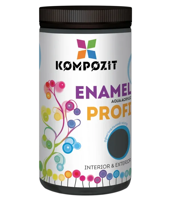 Емаль акрилова Kompozit Profi глянсова Графіт RAL 7024 (Композит Профі)