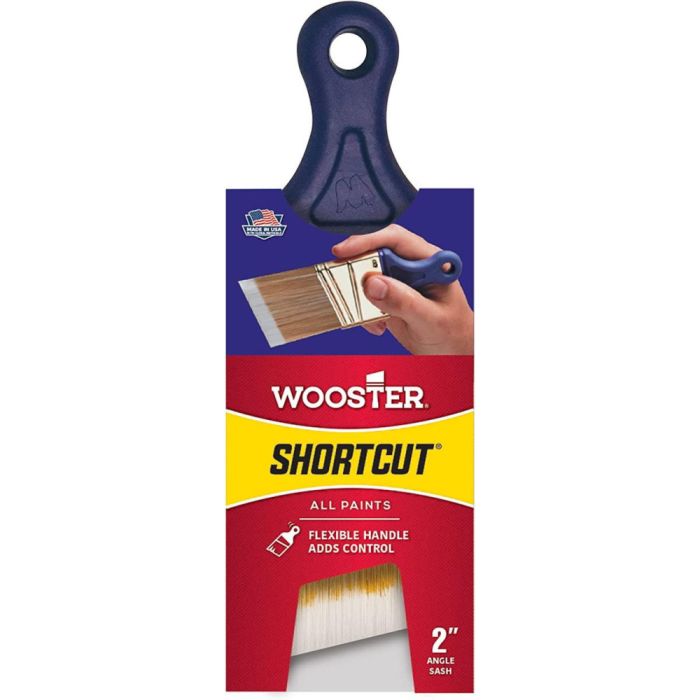 Пензель синтетичний "Wooster Shortcut ANGLE SASH", з кутовим зрізом - 2" (5см) [Q3211]