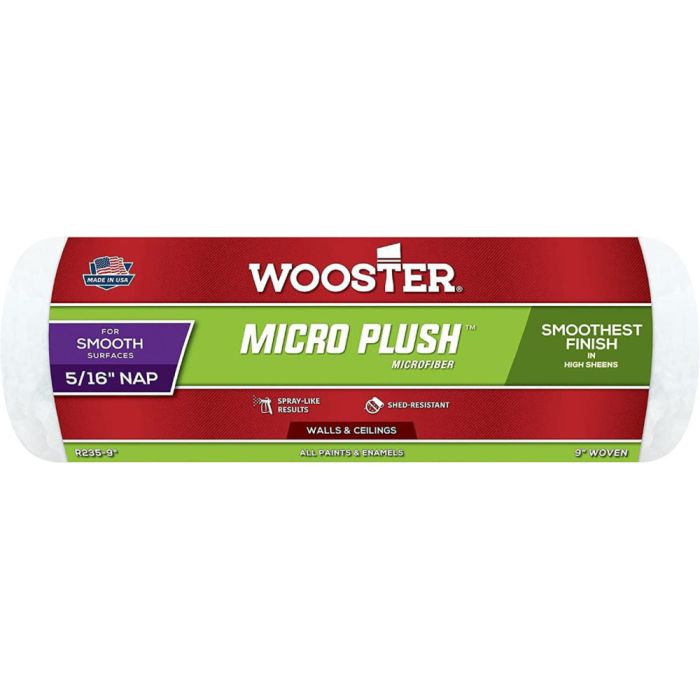 "Micro Plush" 23см, ворс - 8мм, Валик Wooster з мікрофібри [R235-9]