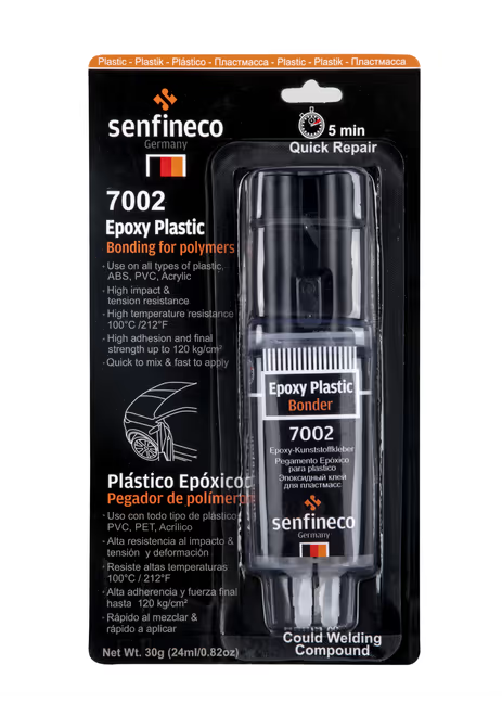 Клей для пластмаси двохкомпонентний "Epoxy Plastic Bonde Senfineco" 30гр [Сенфінеко]