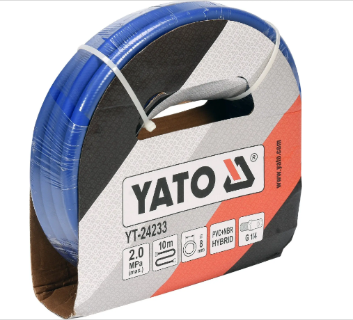Пневматический гибридный шланг 1/4" 10 м "YATO"