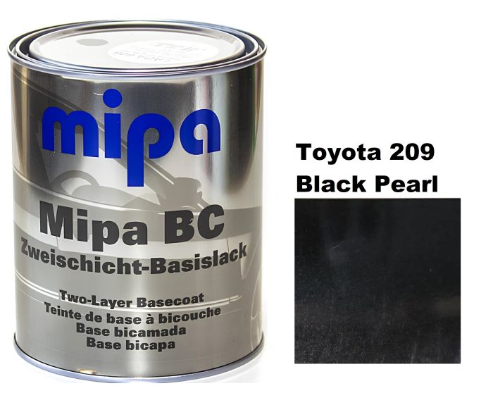 Базова автоемаль (металік) "Mipa Toyota 209 Black Pearl" 1л [Міпа Тойота 209 Блек Перл]