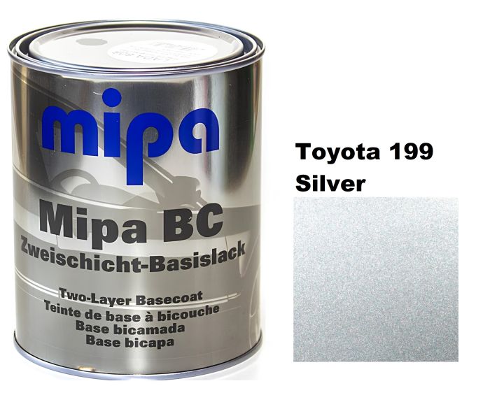 Базова автоемаль (металік) "Mipa Toyota 199 Silver" 1л [Міпа Тойота 199 Сільвер]