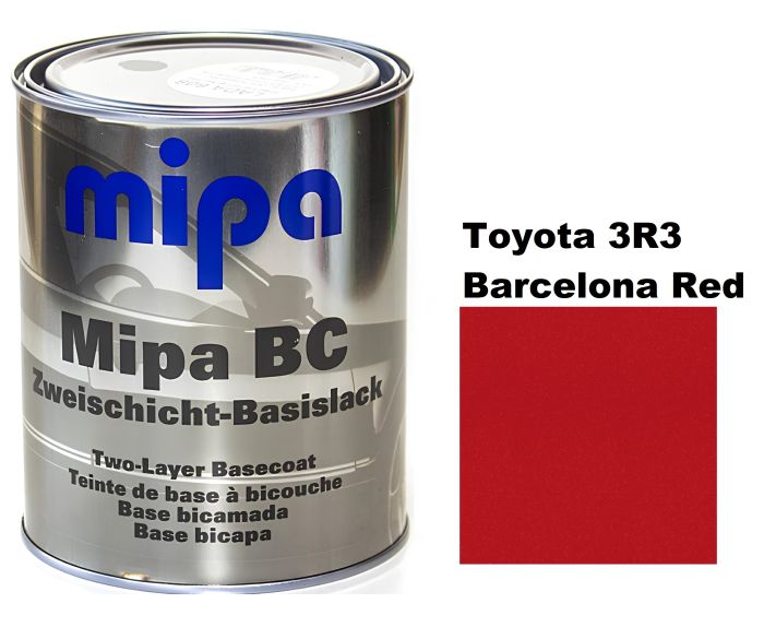 Базова автоемаль (металік) "Mipa Toyota 3R3 Barcelona Red" 1л [Міпа Тойота 3Р3 Барселона Ред]