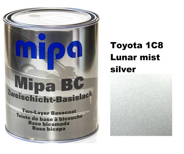 Базова автоемаль (металік) "Mipa Toyota 1C8 Lunar mist silver" 1л [Міпа Тойота 1С8 Люнар міст сільвер]