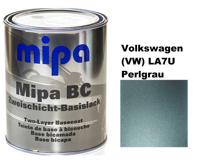 Базова автоемаль (металік) "Mipa Volkswagen (VW) LA7U Perlgrau" 1л [Міпа Фольксваген А7У Перлграу]