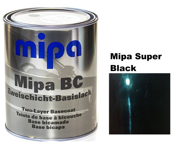 Базова автоемаль (металік) "Mipa Super Black" 1л [Міпа Супер Блек]