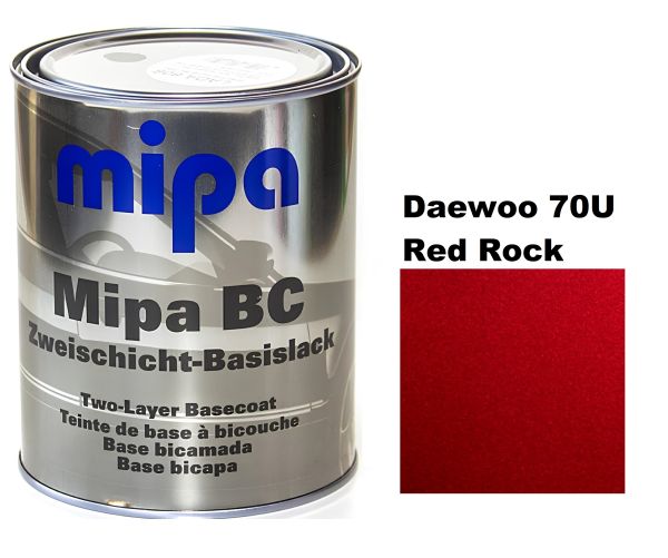 Базова автоемаль (металік) "Mipa 70U Daewoo Red Rock" 1л [Міпа Део ред рок]