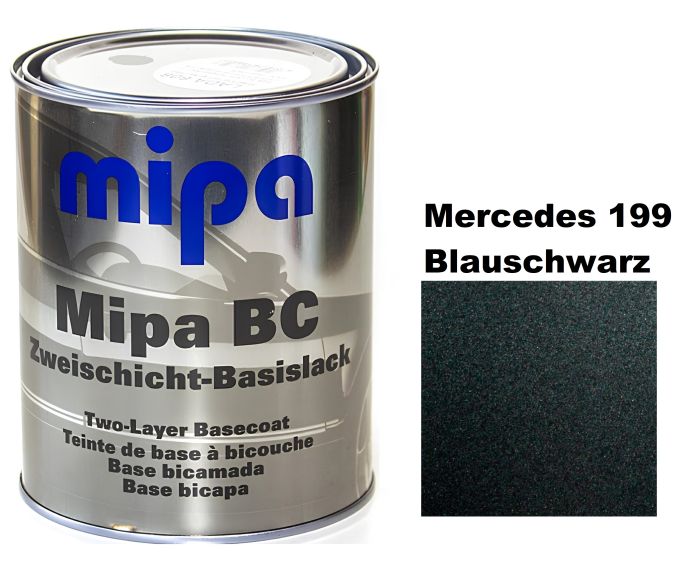 Базова автоемаль (металік) "Mipa Mercedes 199 Blauschwarz" 1л [Міпа Мерседес 199 Блаушварц]