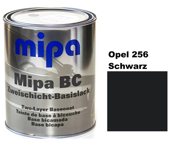 Базова автоемаль (металік) "Mipa Opel 256 Schwarz" 1л [Міпа Опель 256 Шварц]