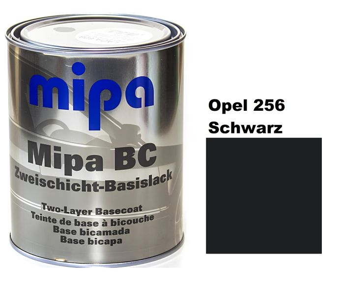 Базова автоемаль (металік) "Mipa Opel 256 Schwarz" 1л [Міпа Опель 256 Шварц]