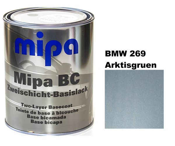 Базова автоемаль (металік) "Mipa BMW 269 Arktisgruen" 1л [Міпа Мерседес 269 Арктісгруен]