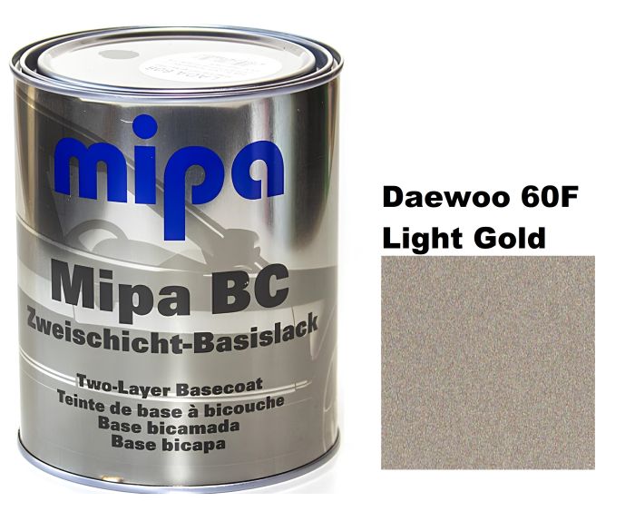 Базова автоемаль (металік) "Mipa Daewoo 60F Light Gold" 1л [Міпа Део 60Ф]