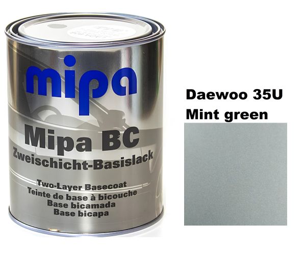 Базова автоемаль (металік) "Mipa Daewoo 35U Mint green" 1л [Міпа Део 35У Мінт Грін]