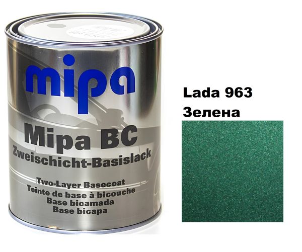 Базова автоемаль (металік) "Mipa 963 зелена" 1л [Міпа Лада]