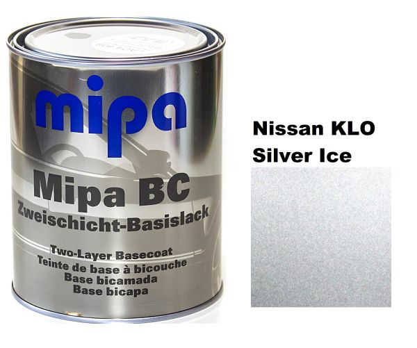 Базова автоемаль (металік) "Mipa Nissan KLO Silver Ice" 1л [Міпа Ніссан КЛО Сільвер Айс]